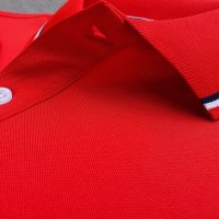 Chi tiết sản phẩm áo polo phối sọc đỏ tươi - aodongluc