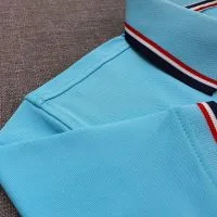 Chi tiết sản phẩm áo cổ trụ polo bo sọc cá sấu lạnh poly thấm hút màu thiên thanh