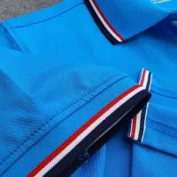 Chi tiết sản phẩm áo cổ trụ polo bo sọc cá sấu lạnh màu xanh ya