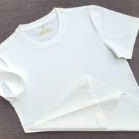 Áo thun cổ tròn ngắn tay cotton cao cấp màu trắng