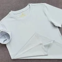 Áo thun cổ tròn ngắn tay cotton cao cấp màu xám ghi đá