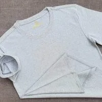 Áo thun cổ tròn ngắn tay cotton cao cấp màu xám tiêu