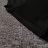 Áo thun cổ tròn đen - ao dong luc Chi tiết đường may móc xích vai áo thun cổ tròn ngắn tay cotton cao cấp màu đen