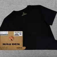 Áo thun cổ tròn - ao dong luc Áo thun cổ tròn ngắn tay cotton cao cấp màu đen