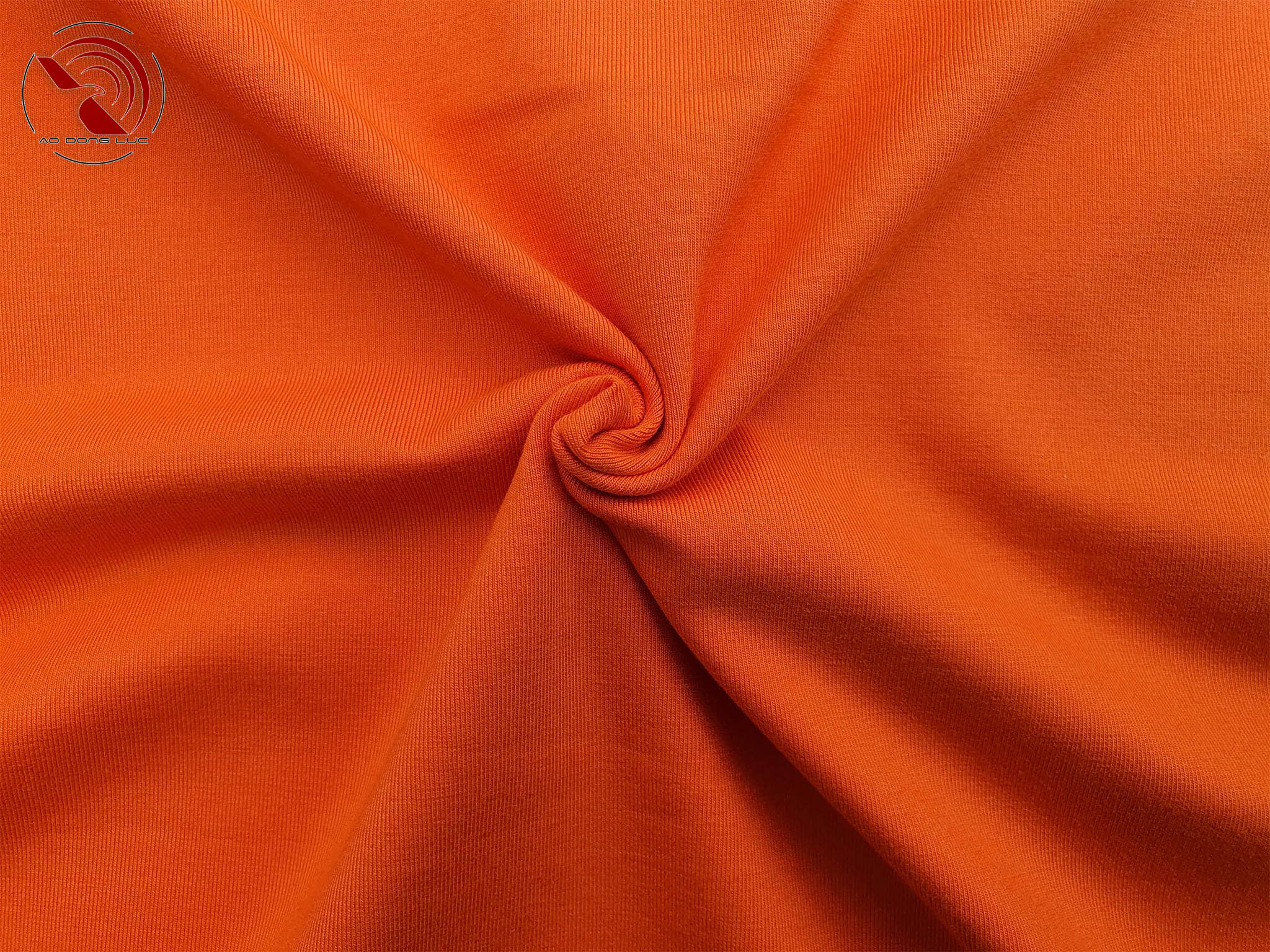 Chất vải áo thun cổ tròn ngắn tay cotton cao cấp màu cam