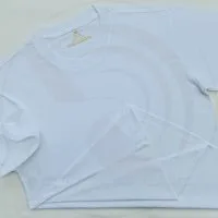 Áo thun cổ tròn tay lỡ form rộng oversize màu trắng