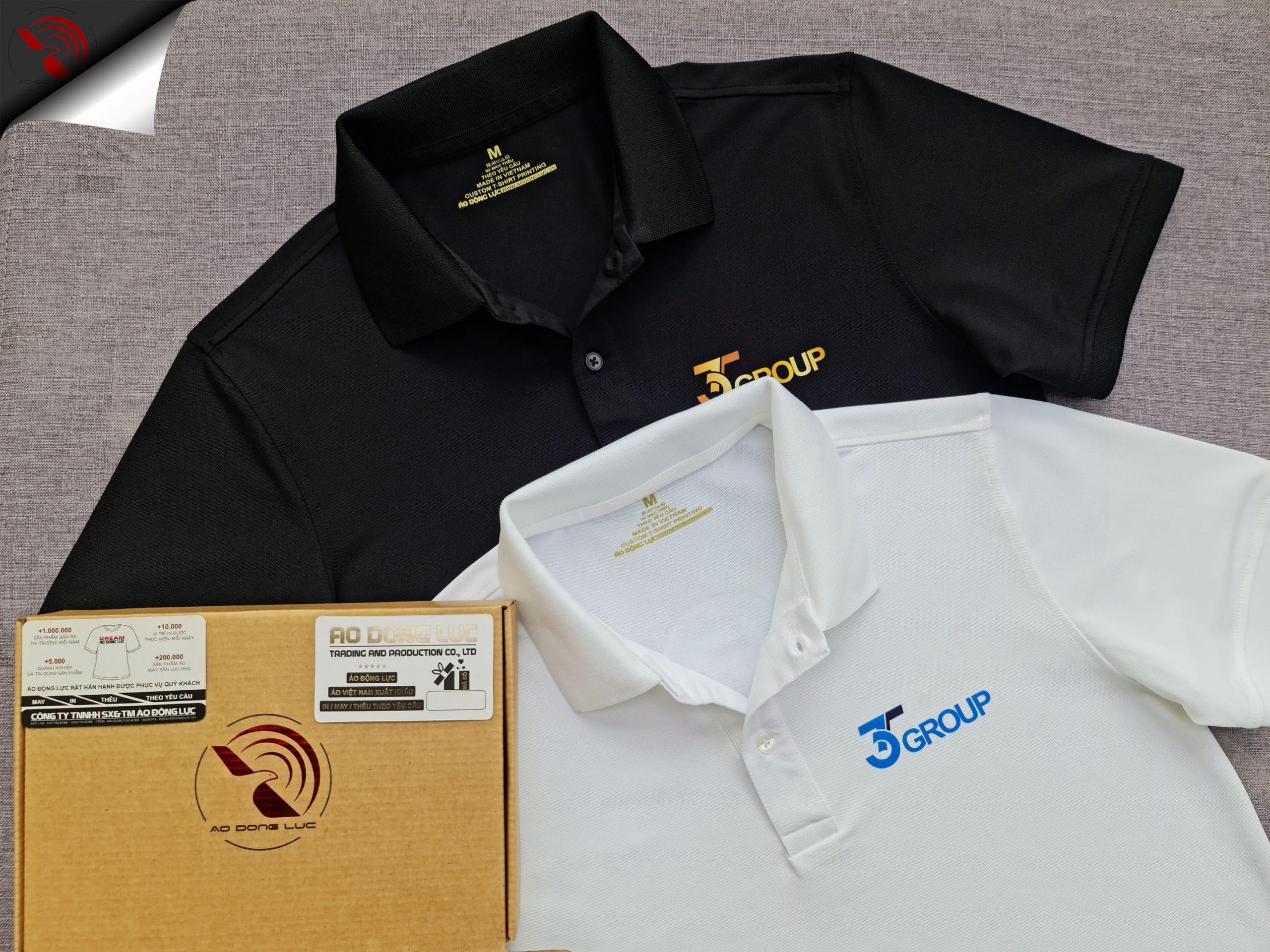 ao-polo-dong-phuc-mau-den-trang-in-kts-3t-group-boption Đồng phục áo thun polo bo trơn in kỹ thuật số logo