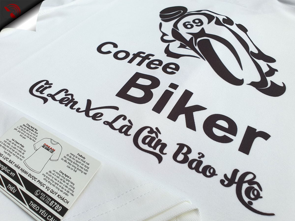In chuyển nhiệt logo Coffee Biker