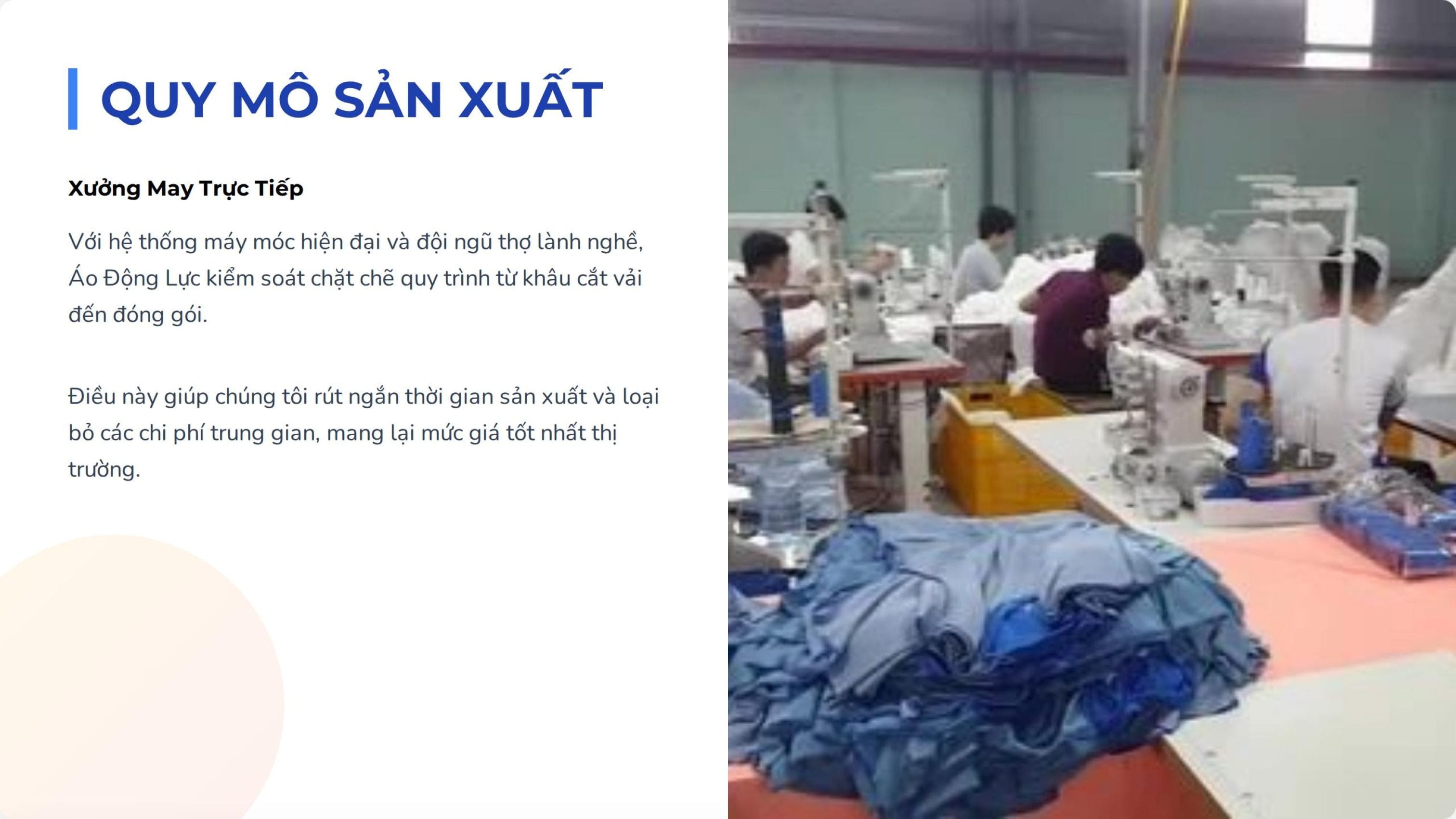 Xưởng sản xuất trực tiếp Áo Động Lực giúp tối ưu thời gian và chi phí sản xuất áo đồng phục trường học