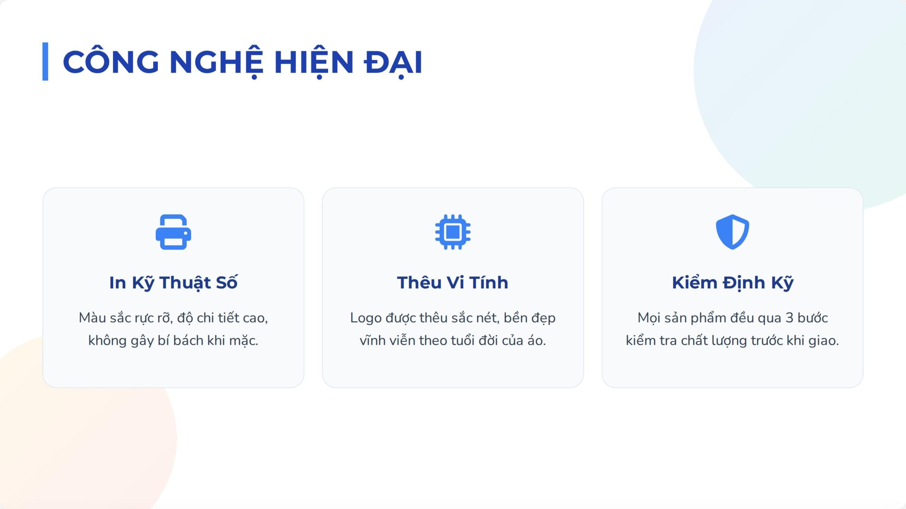 Công nghệ in thêu hiện đại giúp logo bền màu, sắc nét