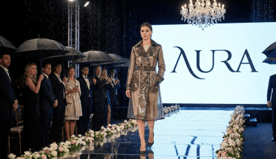 Áo mưa măng tô quảng cáo thời trang