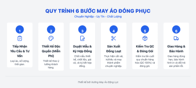 Quy trình 6 bước may áo đồng phục tại ÁO ĐỘNG LỰC