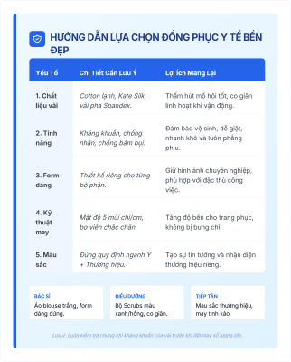 Hướng dẫn lựa chọn đồng phục y tế bền đẹp