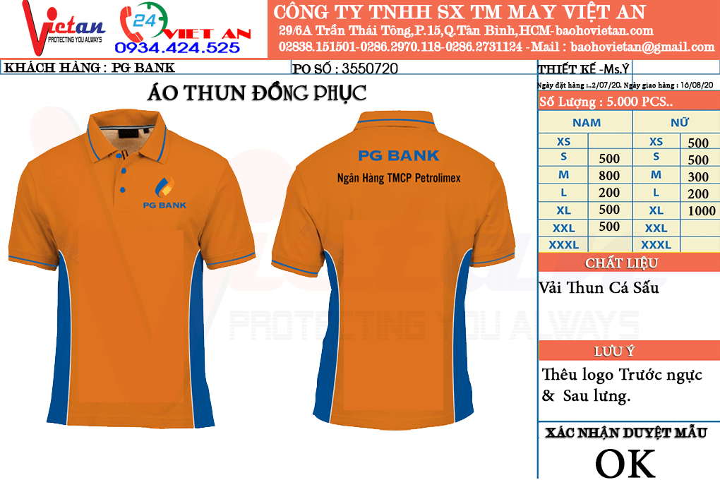 Lợi ích của việc thêu áo đồng phục lấy liền