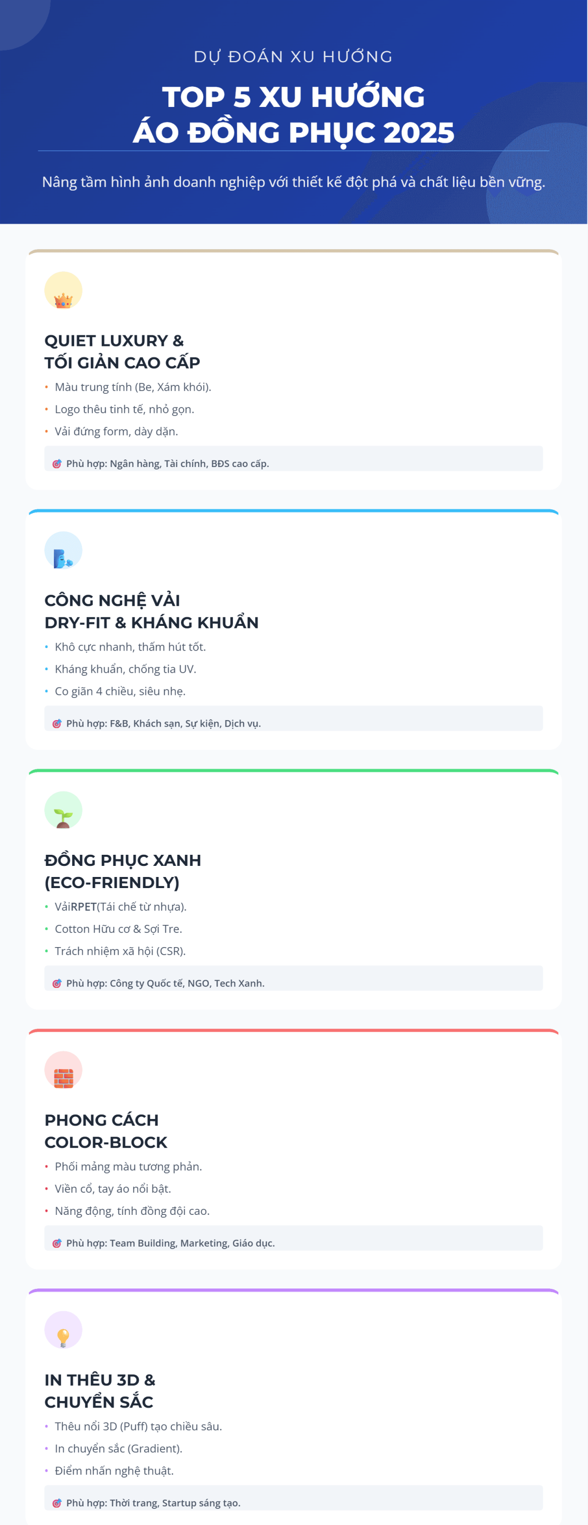 Xu hướng áo đồng phục 2025